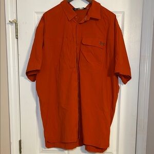 NWOT Under Armour Men's Bold Orange Fishing Shirt XXL